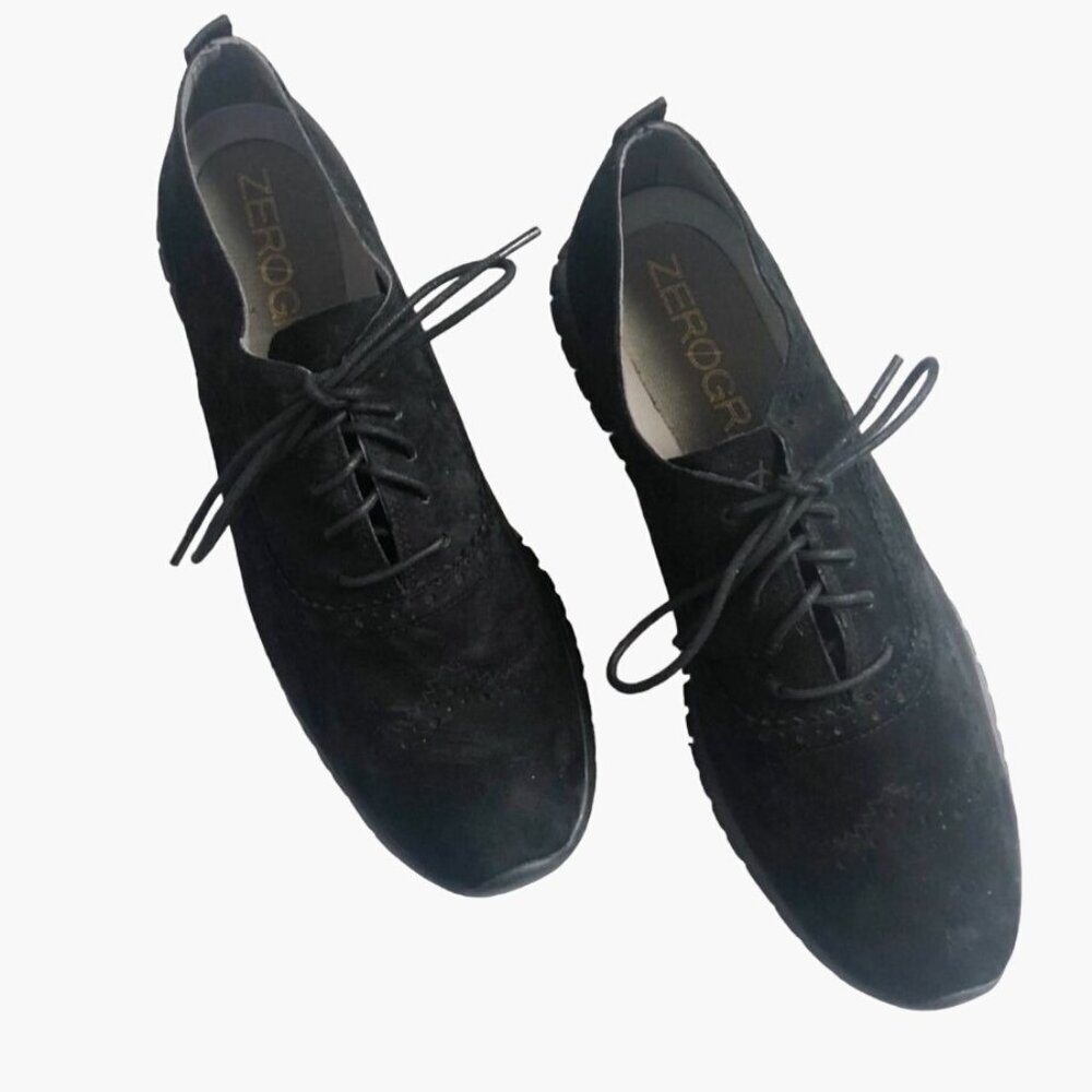 Cole Haan Black Suede Size 11 Zero Grand Sneakers Excellent LIKE NEW condition W